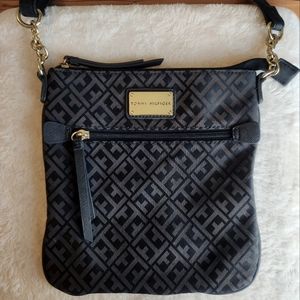 Tommy Hilfiger Black Canvas Cross Body Bag